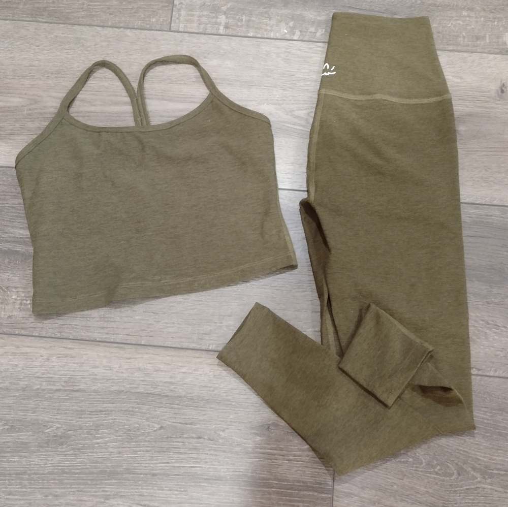 Beyond Yoga Crop Tank and Midi Legging Set